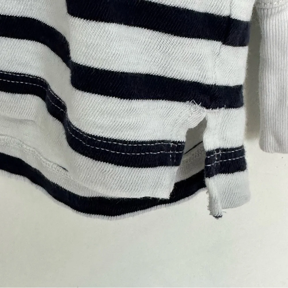 J Crew Long-sleeve slub cotton T-shirt in stripe size Medium